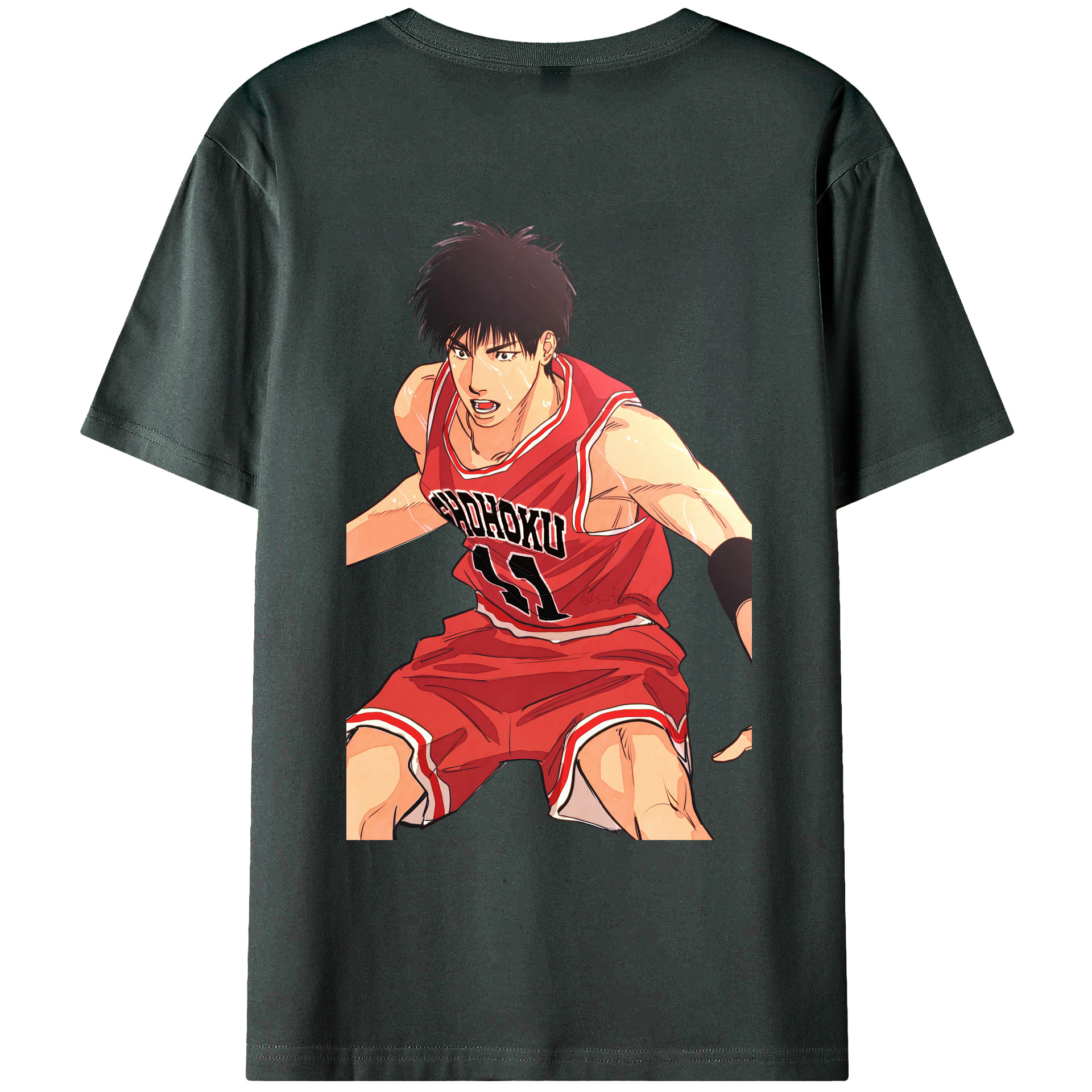 （画像用） SLAM DUNK／スラムダンク 綿100％ メンズ半袖Tシャツ（バックプリント） 通気性